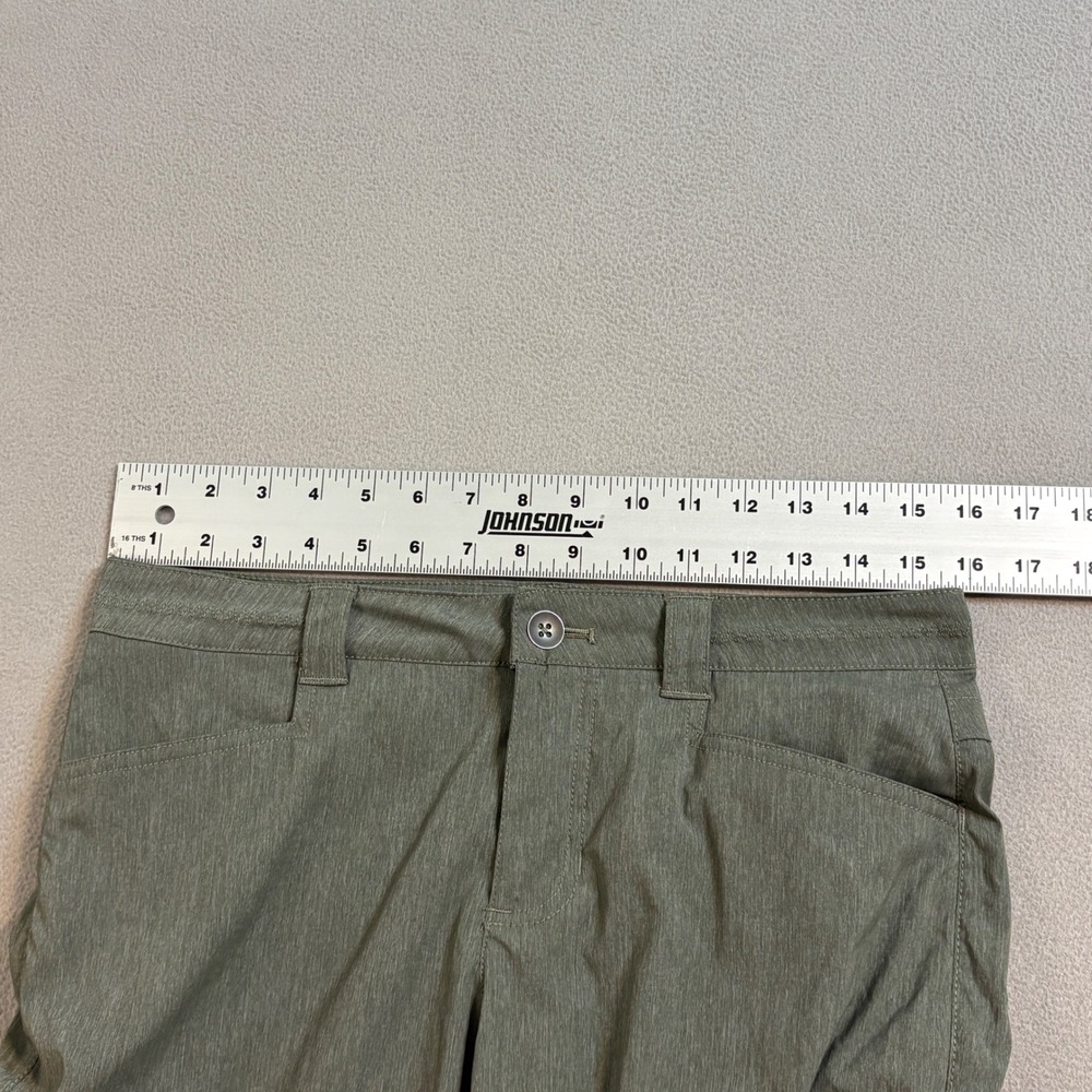 Eddie Bauer Travex Womens 6 Cargo Capri Pants Olive Green Ruched Hiking Outdoor - Picture 8 of 9